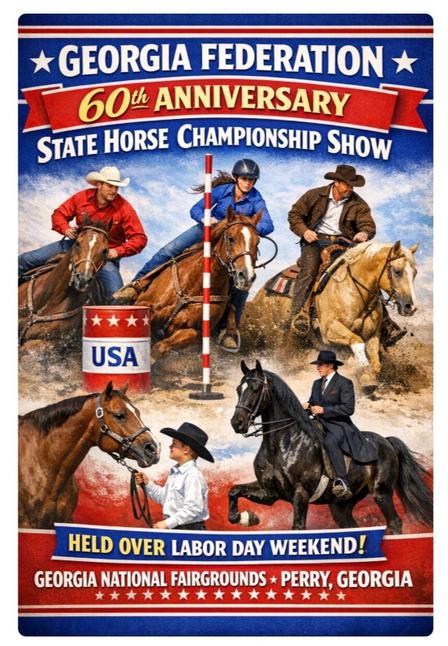 GEORGIA FEDERATION OF SADDLE CLUBS STATE 09/05-09/07 2026 4 PERSON CART GEORGIA FEDERATION OF SADDLE CLUBS STATE 09/05-09/07 2026 4 PERSON CART